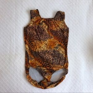 Animal Print Gymnastics Leotard AS